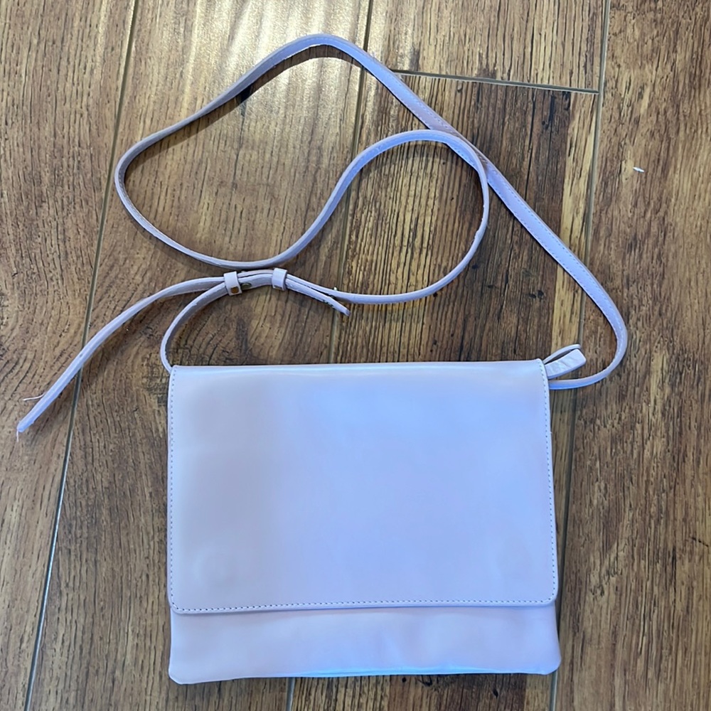 Frank and Oak Light Pink Crossbody Purse